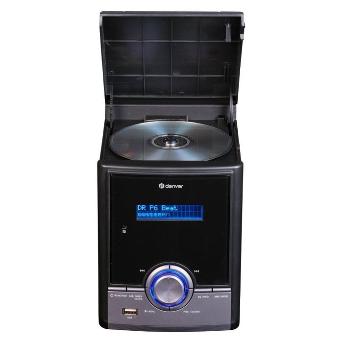 Denver MDA-285 Minicadena de Música con DAB+, FM, Bluetooth, CD y USB, Negro