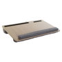 DKD Home Decor Bandeja MDF Poliéster Ordenador Natural y Gris 55x35x7cm