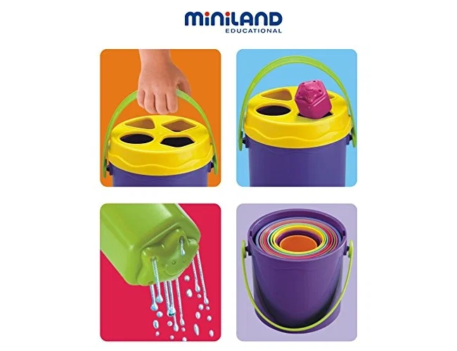 Miniland Juego Giantte de 10 Vasitos y Figuras Apilables Miniland Juego Giantte de 10 Vasitos y Figuras Apilables