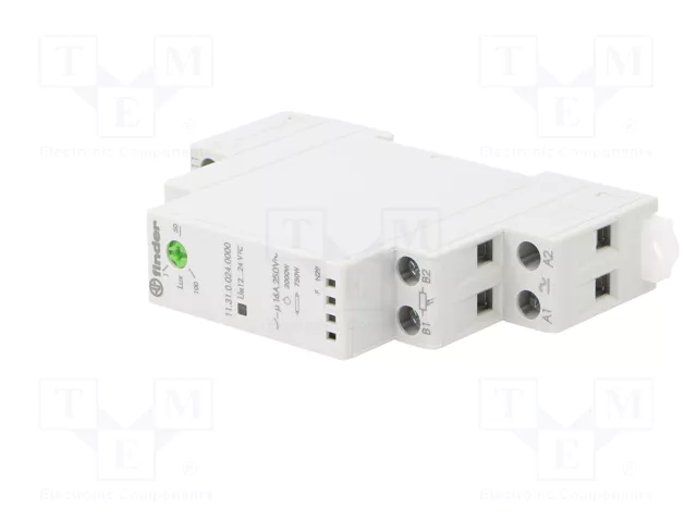 FINDER Interruptor de crepúsculo para raíl DIN 24VAC/24VDC SPST-NO FINDER Interruptor de crepúsculo para raíl DIN 24VAC/24VDC SPST-NO