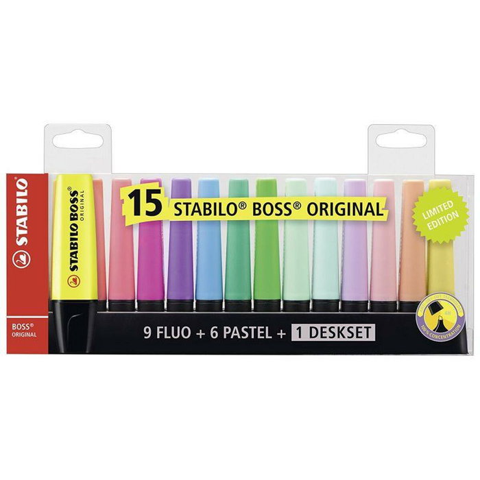 Set de Marcadores Fluorescentes Stabilo Boss Multicolor (5 Unidades) Set de Marcadores Fluorescentes Stabilo Boss Multicolor (5 Unidades)