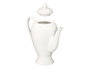 Vessia Tetera de Porcelana Blanca 1.1 L (1100 ml) para Té, Ovalada, 22 cm de Alto (Set de 12)