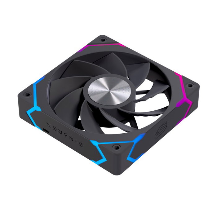 Einarex Ventilador PC adicional EX12Ci ARGB EXFN-12CS21-B Negro 120mm Invertido Einarex Ventilador PC adicional EX12Ci ARGB EXFN-12CS21-B Negro 120mm Invertido