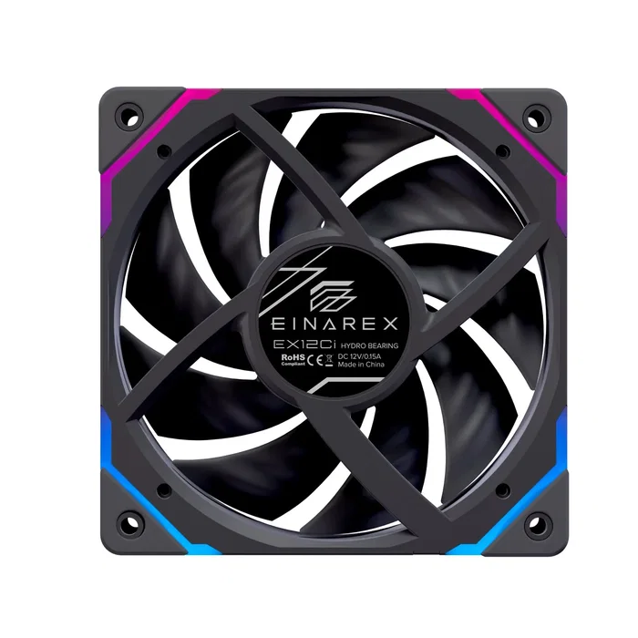Einarex Ventilador de caja EX12CI ARGB 120mm Invertido Negro