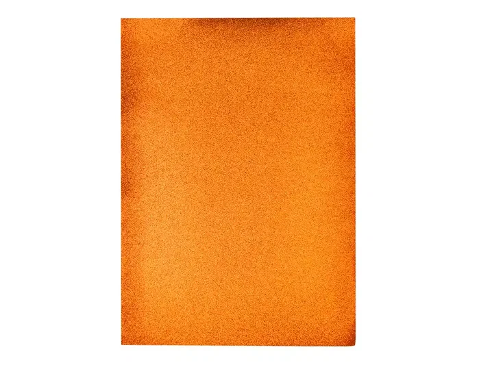 Liderpapel Goma eva con purpurina biodegradable Naranja 50x70cm
