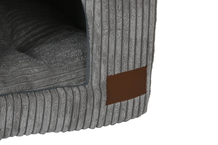 DKD Home Decor Cama Mascota Camel Gris 37 x 40 x 48 cm (2 Unidades) Poliester Desmontable