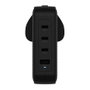 HYPER HJ1001BKWWGL Cargador de Pared 4 Puertos Negro