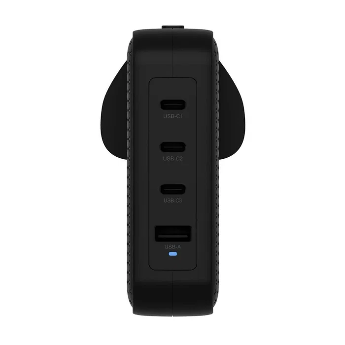 Hyper HJ1001BKWWGL Cargador de Pared GaN 140W con 3 Puertos USB-C y 1 USB-A, Carga Rápida Power Delivery 3.1 y Quick Charge, Color Negro para Móvil, Portátil y Tableta