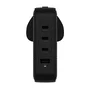 Hyper HJ1001BKWWGL Cargador de Pared GaN 140W con 3 Puertos USB-C y 1 USB-A, Carga Rápida Power Delivery 3.1 y Quick Charge, Color Negro para Móvil, Portátil y Tableta