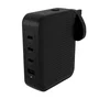 Hyper HJ1001BKWWGL Cargador de Pared GaN 140W con 3 Puertos USB-C y 1 USB-A, Carga Rápida Power Delivery 3.1 y Quick Charge, Color Negro para Móvil, Portátil y Tableta