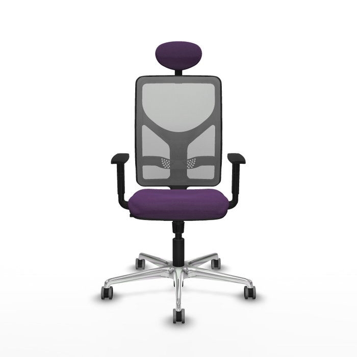 PIQUERAS Y CRESPO Silla de oficina Motilla con mecanismo Sincro, Morado y Gris