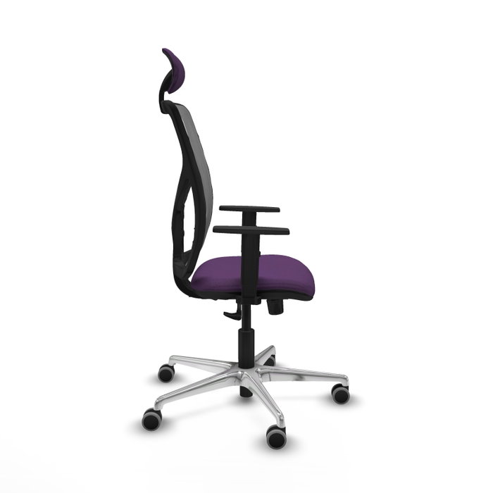 PIQUERAS Y CRESPO Silla de oficina Motilla con mecanismo Sincro, Morado y Gris