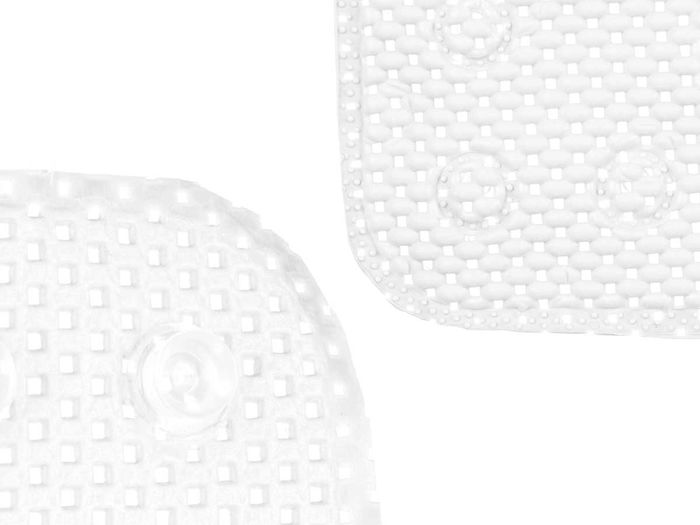 Berilo Alfombra Baño Antideslizante Goma Blanco PVC 53 x 6.5 x 6.5 cm (Set de 6)