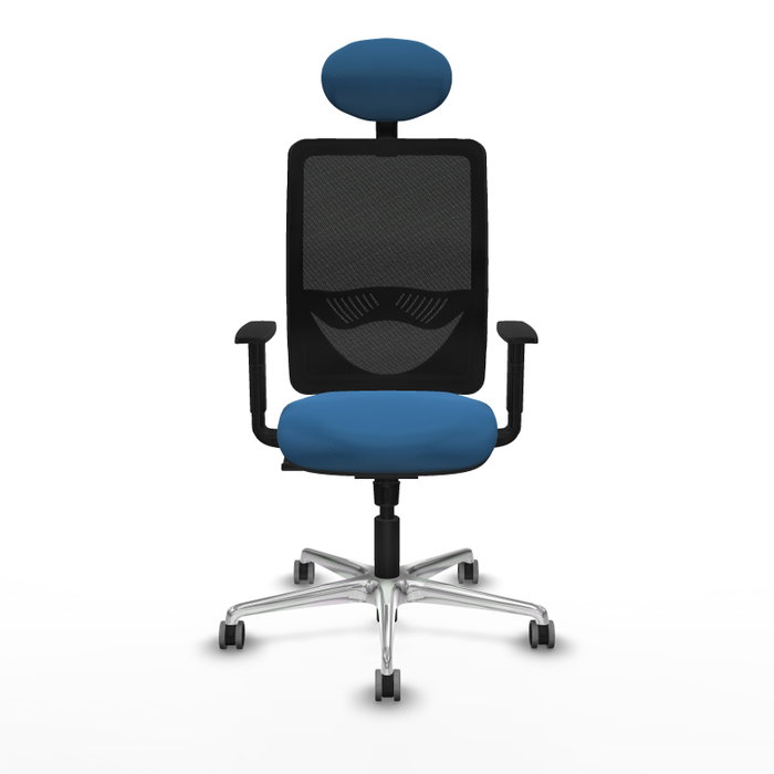 PIQUERAS Y CRESPO Silla de oficina Zulema con mecanismo Sincro, Azul claro y Negro PIQUERAS Y CRESPO Silla de oficina Zulema con mecanismo Sincro, Azul claro y Negro