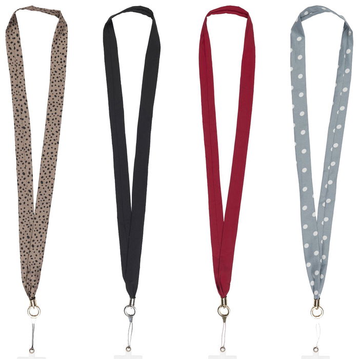 Be Mix Correa Bandolera Móvil Tela Negra Roja Salpicado Topos Blancos Contorno 120 cm