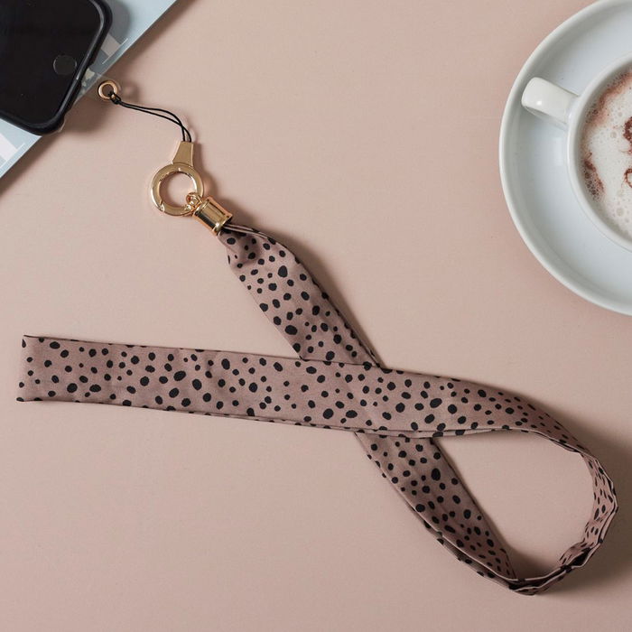 Be Mix Correa Bandolera Móvil Tela Negra Roja Salpicado Topos Blancos Contorno 120 cm