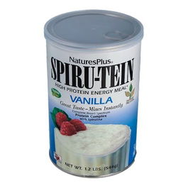 NATURES PLUS Spiru-Tein Batido de Proteínas Vegetales con Espirulina Sabor Vainilla 480Gr