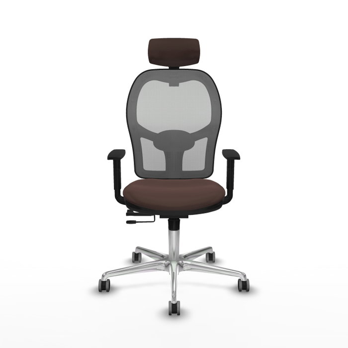 PIQUERAS Y CRESPO Silla de oficina Jorquera con mecanismo Sincro/Traslack Marrón/Gris PIQUERAS Y CRESPO Silla de oficina Jorquera con mecanismo Sincro/Traslack Marrón/Gris