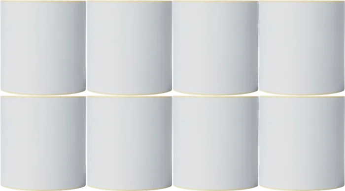 Brother Caja de 8 rollos de papel continuo adhesivo 102 mm x 56,4 m Blanco