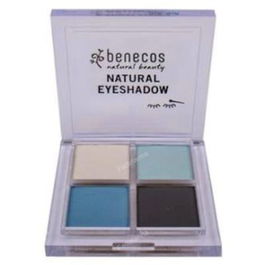 BENECOS Sombra Quattro True Blue 9Gr. Vegano Paleta de Cuatro Colores Azulados Ecológica Certificado BDIH