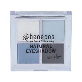 BENECOS Sombra Quattro True Blue 9Gr. Vegano Paleta de Cuatro Colores Azulados Ecológica Certificado BDIH