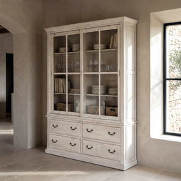Ixia Alacena Blanco Rozado Madera de Pino 180 x 44 x 240 cm