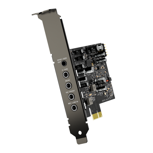 Creative Audigy FX Pro - Tarjeta de Sonido PCI-e 7.1 Externa de Alta Resolución 32 bits/384 kHz con Amplificador para Auriculares - 70SB197000000