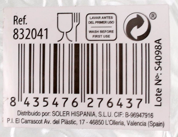 La Mediterranea Jarra de Vidrio con Tapa Chrysler 1000 cc (Pack de 6 unidades)