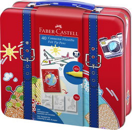 FABER-CASTELL Maletín de Viaje de 40 Rotuladores Connector