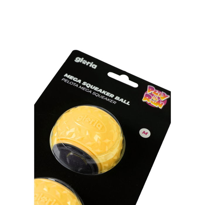 Play And Run Pelota Mega Squeaker M 6.35 cm Amarilla/Gris 2 Piezas Play And Run Pelota Mega Squeaker M 6.35 cm Amarilla/Gris 2 Piezas