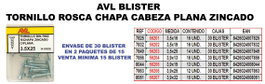 Tornillo de rosca chapa 3,9x13 con cabeza plana