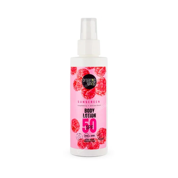 ORGANIC SHOP Loción Corporal con Protección Solar Frambuesa + Antioxidantes SPF50 ORGANIC SHOP Loción Corporal con Protección Solar Frambuesa + Antioxidantes SPF50