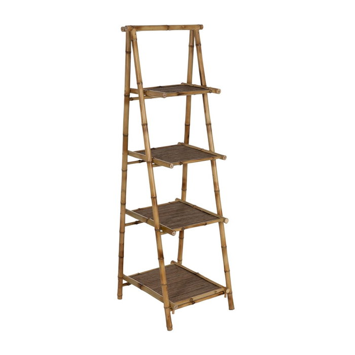 Ixia Estantería de Decoración Natural de Bambú 48 x 50 x 152 cm