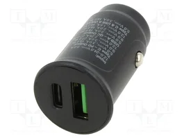 GOOBAY Alimentador USB para coche con USB-A y USB-C 27W