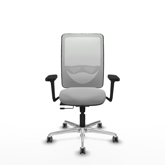 PIQUERAS Y CRESPO Silla de oficina Zulema con mecanismo Sincro/Traslack, Gris claro y Blanco PIQUERAS Y CRESPO Silla de oficina Zulema con mecanismo Sincro/Traslack, Gris claro y Blanco