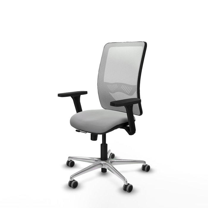 PIQUERAS Y CRESPO Silla de oficina Zulema con mecanismo Sincro/Traslack, Gris claro y Blanco PIQUERAS Y CRESPO Silla de oficina Zulema con mecanismo Sincro/Traslack, Gris claro y Blanco