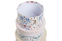 DKD Home Decor Set de 10 Cajas de Almacenaje Redondas Multicolor