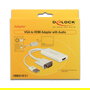 DELOCK Adaptador VGA + Audio a HDMI con Cable 62460, 0.25m, Resolución 1920x1080