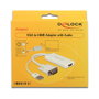 DeLOCK Adaptador VGA + Audio a HDMI con cable, Blanco