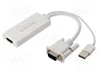 DeLOCK Adaptador VGA + Audio a HDMI con cable, Blanco