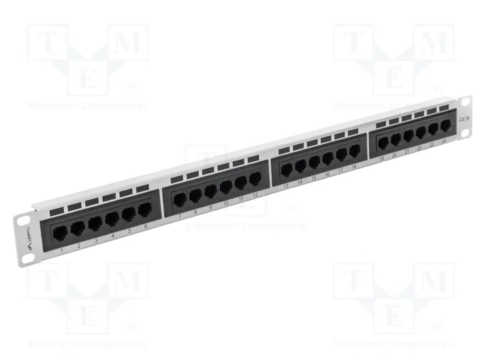 Lanberg Patch Panel 24 puertos RJ-45 categoría 5e UTP 1U gris Lanberg Patch Panel 24 puertos RJ-45 categoría 5e UTP 1U gris