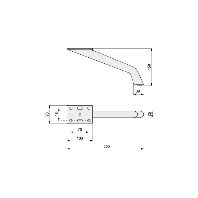 Q&Q Pata Metálica Modelo Punt H150 Acabado Cromo para Sofás y Muebles, Altura 150 mm, Metal