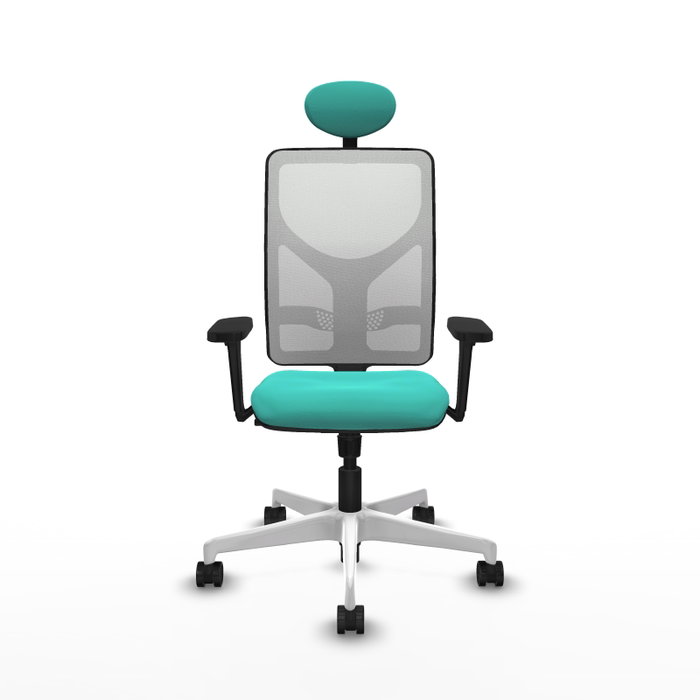 PIQUERAS Y CRESPO Silla de oficina Motilla con mecanismo Sincro, Turquesa y Blanco PIQUERAS Y CRESPO Silla de oficina Motilla con mecanismo Sincro, Turquesa y Blanco