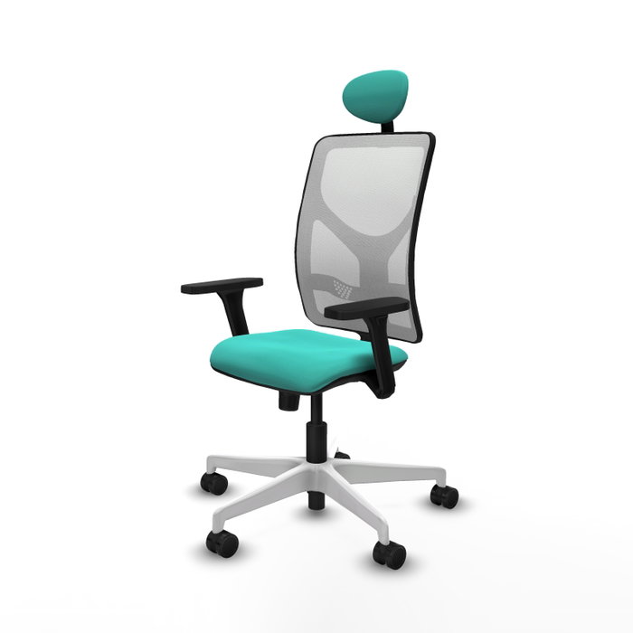 PIQUERAS Y CRESPO Silla de oficina Motilla con mecanismo Sincro, Turquesa y Blanco PIQUERAS Y CRESPO Silla de oficina Motilla con mecanismo Sincro, Turquesa y Blanco