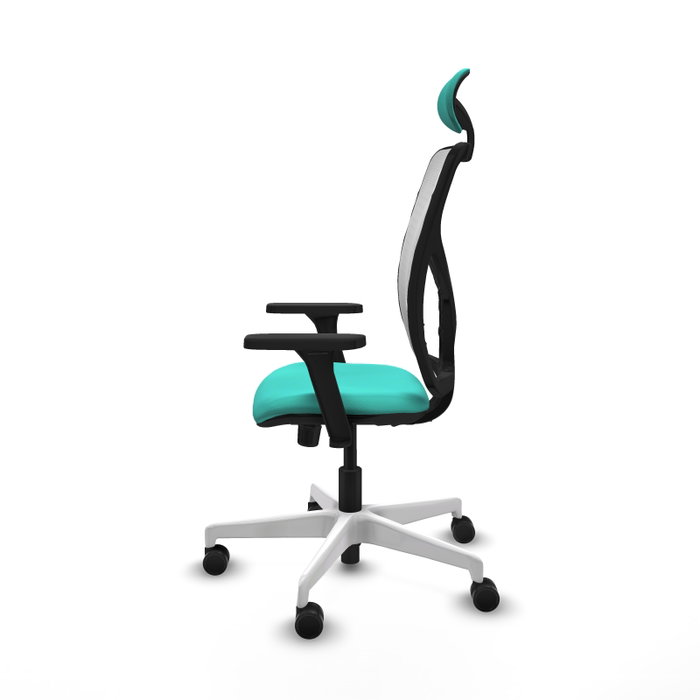 PIQUERAS Y CRESPO Silla de oficina Motilla con mecanismo Sincro, Turquesa y Blanco PIQUERAS Y CRESPO Silla de oficina Motilla con mecanismo Sincro, Turquesa y Blanco