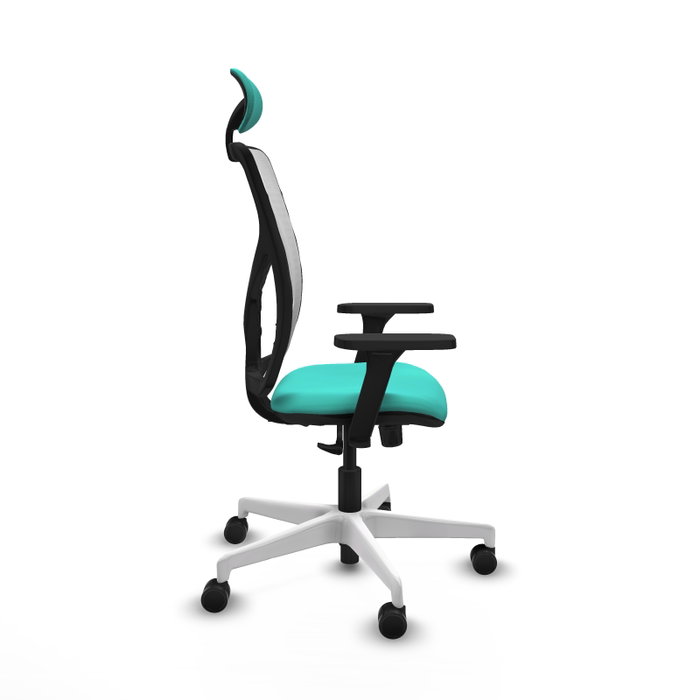 PIQUERAS Y CRESPO Silla de oficina Motilla con mecanismo Sincro, Turquesa y Blanco PIQUERAS Y CRESPO Silla de oficina Motilla con mecanismo Sincro, Turquesa y Blanco