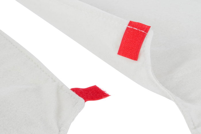 DKD Home Decor Base para Árbol de Poliéster Rojo y Blanco 106x106x2 cm