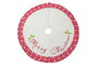 DKD Home Decor Base para Árbol de Poliéster Rojo y Blanco 106x106x2 cm