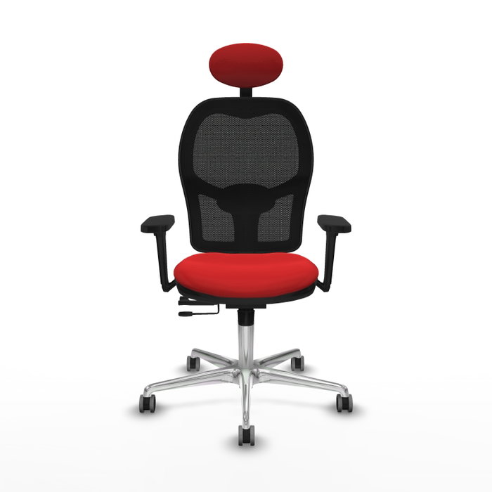 PIQUERAS Y CRESPO Silla de oficina Jorquera con mecanismo Sincro/Traslack, Rojo y Negro PIQUERAS Y CRESPO Silla de oficina Jorquera con mecanismo Sincro/Traslack, Rojo y Negro