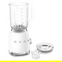 Smeg BLF03WHEU Batidora de Vaso 1.5L, 800W, Color Blanco, Función Picahielos e Impulso, Sistema de Autolavado, 4 Velocidades y 4 Cuchillas de Acero Inoxidable